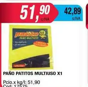 Maxiconsumo Paño Patitos Multiuso x 1 oferta