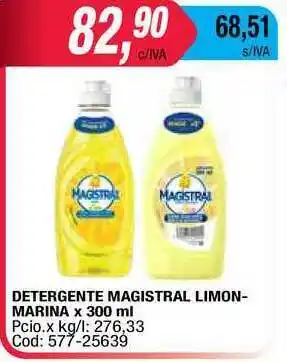 Maxiconsumo Magistral Detergente Limon-Marina x 300ml oferta
