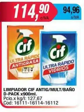 Maxiconsumo Cif Limpiador Antig-Mult-Baño D-Pack x 900ml oferta