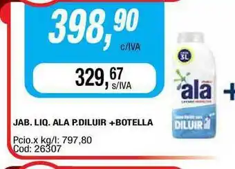 Maxiconsumo Ala Jab. Liq. P.Diluir +Botella oferta
