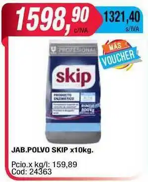 Maxiconsumo Skip Jab.Polvo x 10kg oferta