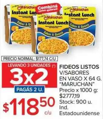 Maruchan Fideos Listos x 64g