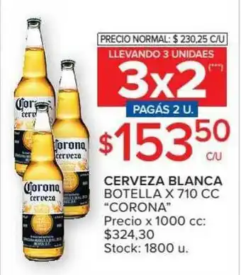 Carrefour Market Corona Cerveza Blanca x 710cc oferta
