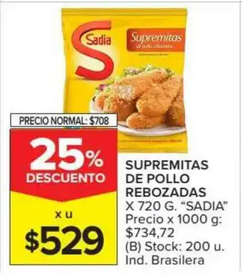 Carrefour Market Sadia Supremitas De Pollo Rebozadas x 720g oferta