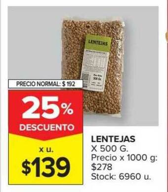 Carrefour Market Lentejas x 500g oferta