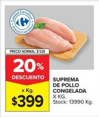 Carrefour Market Suprema De Pollo Congelada oferta