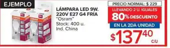 Carrefour Market Osram Lámpara LED 9W. 220V E27 G4 Fría oferta