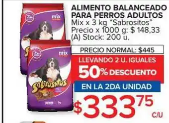 Carrefour Market Sabrositos Alimento Balanceado Para Perros Adultos Mix oferta