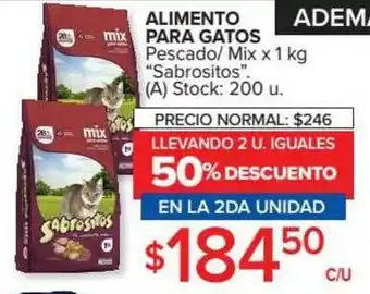 Carrefour Market Sabrositos Alimento Para Gatos Pescado- Mix x 1kg oferta