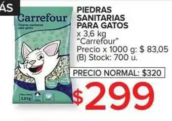 Carrefour Market Carrefour Piedras Sanitarias Para Gatos x 3,6kg oferta