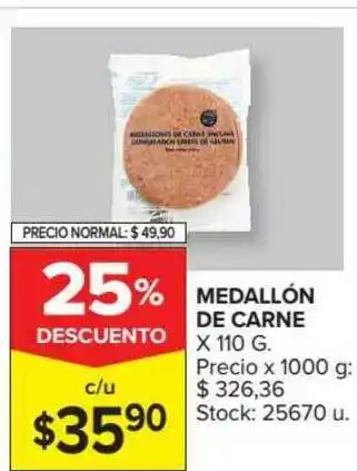 Carrefour Market Medallón De Carne x 110g oferta