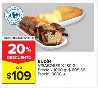 Carrefour Market Budín V-Sabores x 180g oferta