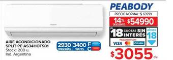 Carrefour Aire Acondicionado Split PE-AS34HOTS01. oferta