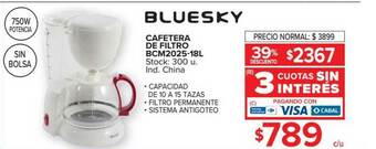 Carrefour Bluesky Cafetera De Filtro BCM2025-18L oferta