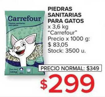 Carrefour Piedras Sanitarias Para Gatos x 3,6kg oferta