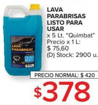 Carrefour Lava Parabrisas Listo Para Usar x 5lt oferta