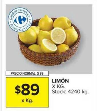 Carrefour Limón oferta