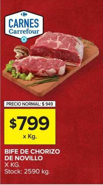 Carrefour Bife De Chorizo De Novillo oferta