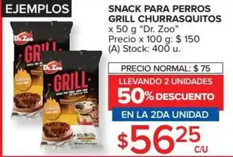 Carrefour Snack Para Perros Grill Churrasquitos x 50g oferta