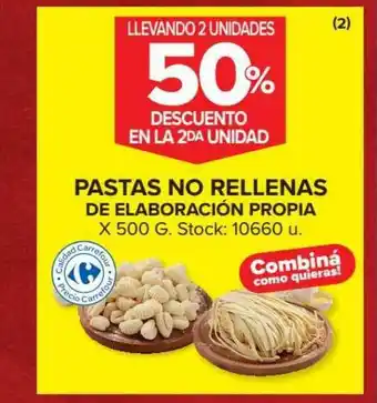 Carrefour Pastas No Rellenas De Eleboración Propia x 500g oferta