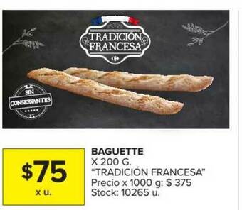 Carrefour Baguette x 200g oferta