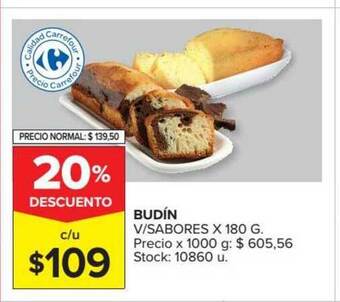 Carrefour Budín V-Sabores x 180g oferta