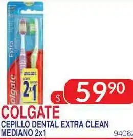 Masivos Colgate Cepillo Dental Extra Clean Mediano 2x1 oferta