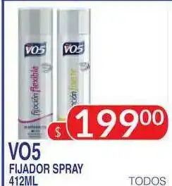 Masivos Vo5 Fijador Spray 412ml oferta