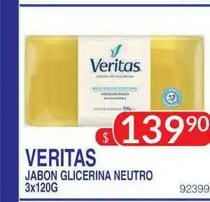 Masivos Veritas Jabo Glicerina Neutro 3x120g oferta