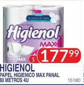 Masivos Higienol Papel Higienico Max Panal 4u oferta