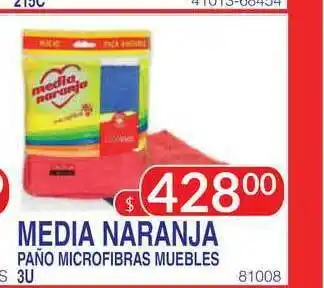 Masivos Media Naranja Paño Microfibras Muebles 3u oferta