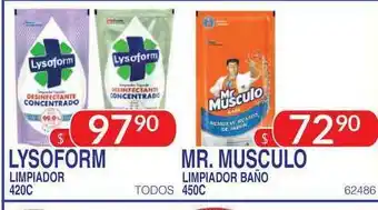 Masivos Lysoform Limpiador Mr. Musculo Limpiador Baño 420c oferta