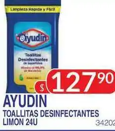 Masivos Ayudin Toallitas Desinfectantes Limon 24u oferta