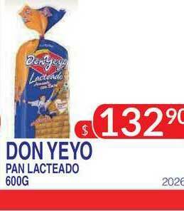Masivos Don Yeyo Pan Lacteado 600g oferta