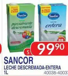 Masivos Sancor Leche Descremada-entera 1l oferta
