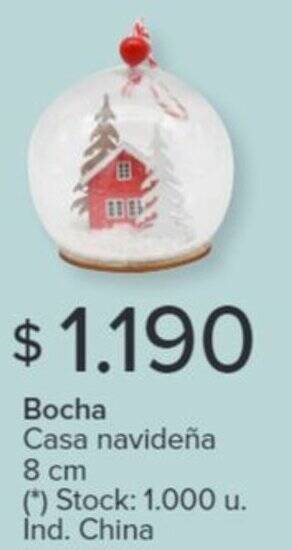 Carrefour Bocha Casa navideña 8 cm oferta