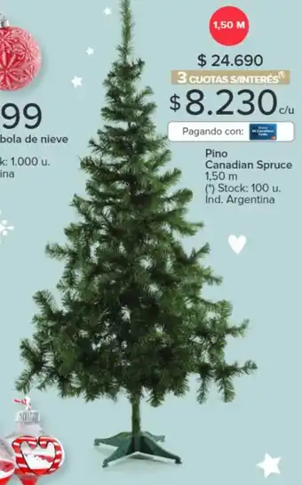 Carrefour Pino Canadian Spruce 1,50 m oferta