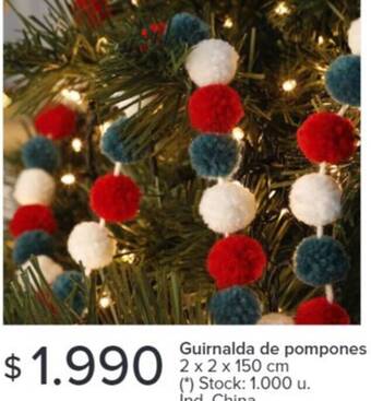 Carrefour Guirnalda de pompones 2 x 2 x 150 cm oferta
