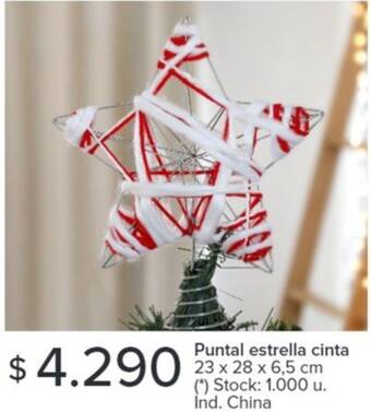 Carrefour Puntal estrella cinta 23 x 28 x 6,5 cm oferta