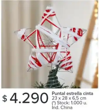 Carrefour Puntal estrella cinta 23 x 28 x 6,5 cm oferta