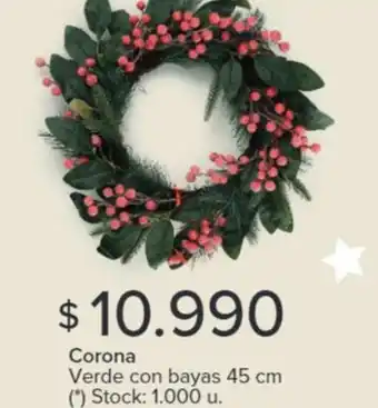 Carrefour Corona Verde con bayas 45 cm oferta