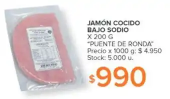 Carrefour JAMÓN COCIDO BAJO SODIO X 200G oferta
