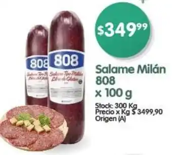 Supermercados Buenos Días Salame Milán 808 x 100g oferta