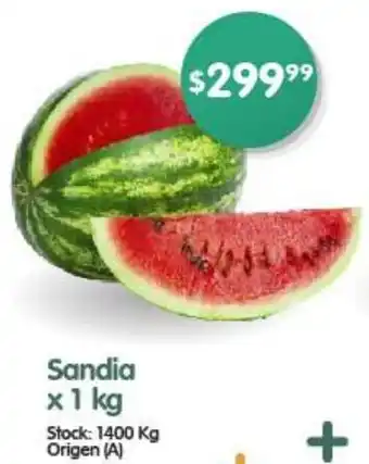 Supermercados Buenos Días Sandia x 1 kg oferta