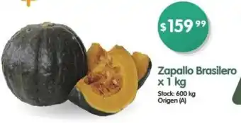 Supermercados Buenos Días Zapallo Brasilero x 1 kg oferta