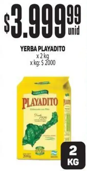 Makro YERBA PLAYADITO x 2 kg oferta