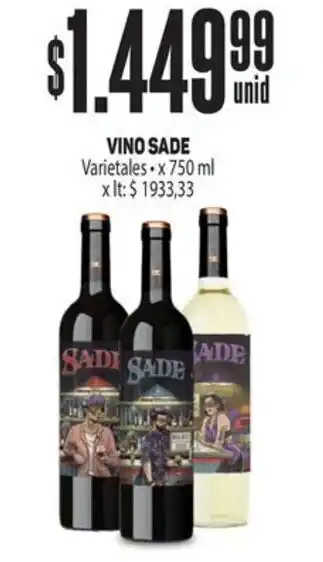 Makro VINO SADE Varietales x 750 ml oferta