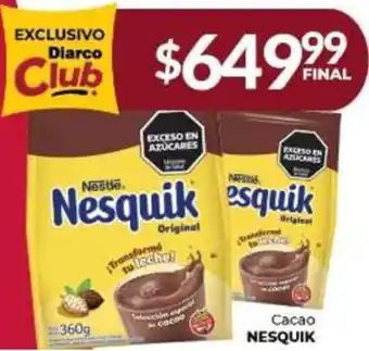 Diarco Cacao NESQUIK oferta
