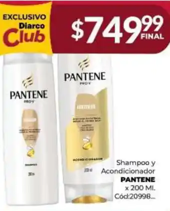 Diarco Shampoo y 300 Acondicionador PANTENE x 200 ML oferta