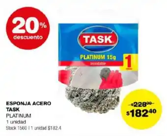 Atomo Conviene ESPONJA ACERO TASK PLATINUM 1 unidad oferta